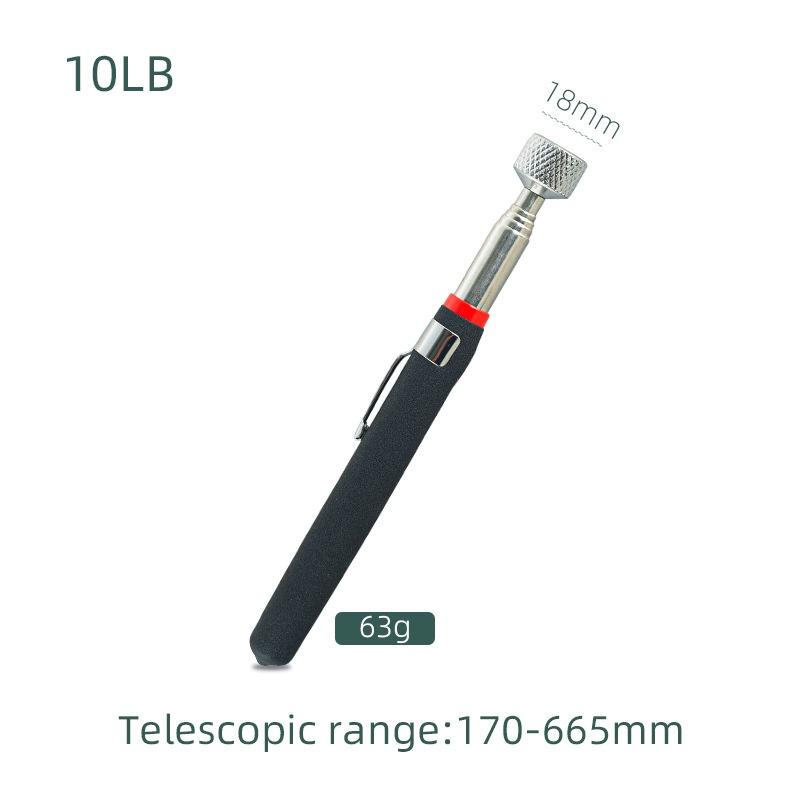 Utensile di raccolta magnetico estensibile con asta telescopica e specchio per riparazioni automobilistiche