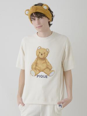 GELATO PIQUE [Men] Airy Moco Bear Jacquard Pullover Phnt251944