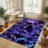 Personalized Crystal Velvet Carpet,Solo Leveling Custom Printed Name, Plush Area Rug For Home Indoor Decor