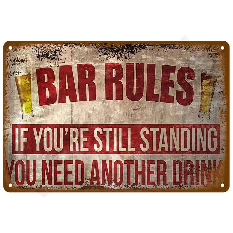 Vintage Bar Metal Signs Bathroom House Living Room Home Retro Wall Decorations Items Luxury Decor Interior Art Posters Tin Si