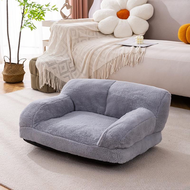 Dog cat rabbit velvet sofa medium and small dog open type warm thickened cat nest pet nest