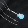 Drip guitar stainless steel necklace personality niche simple jazz rock music note long sweater chain