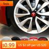 Car Sticker Tesla Car 56mm  Emblem Wheel Hub Center Cap Stickers For Tesla Model S Model3 2024 Model Y X Tire Center Cover Badge