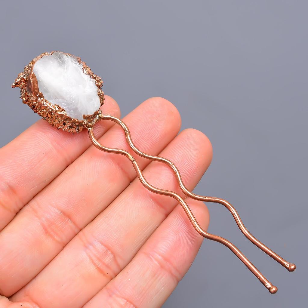 Crystal Rough Electroformed Hair Pin / Electroplated Copper Gold Filled Hair Pin
