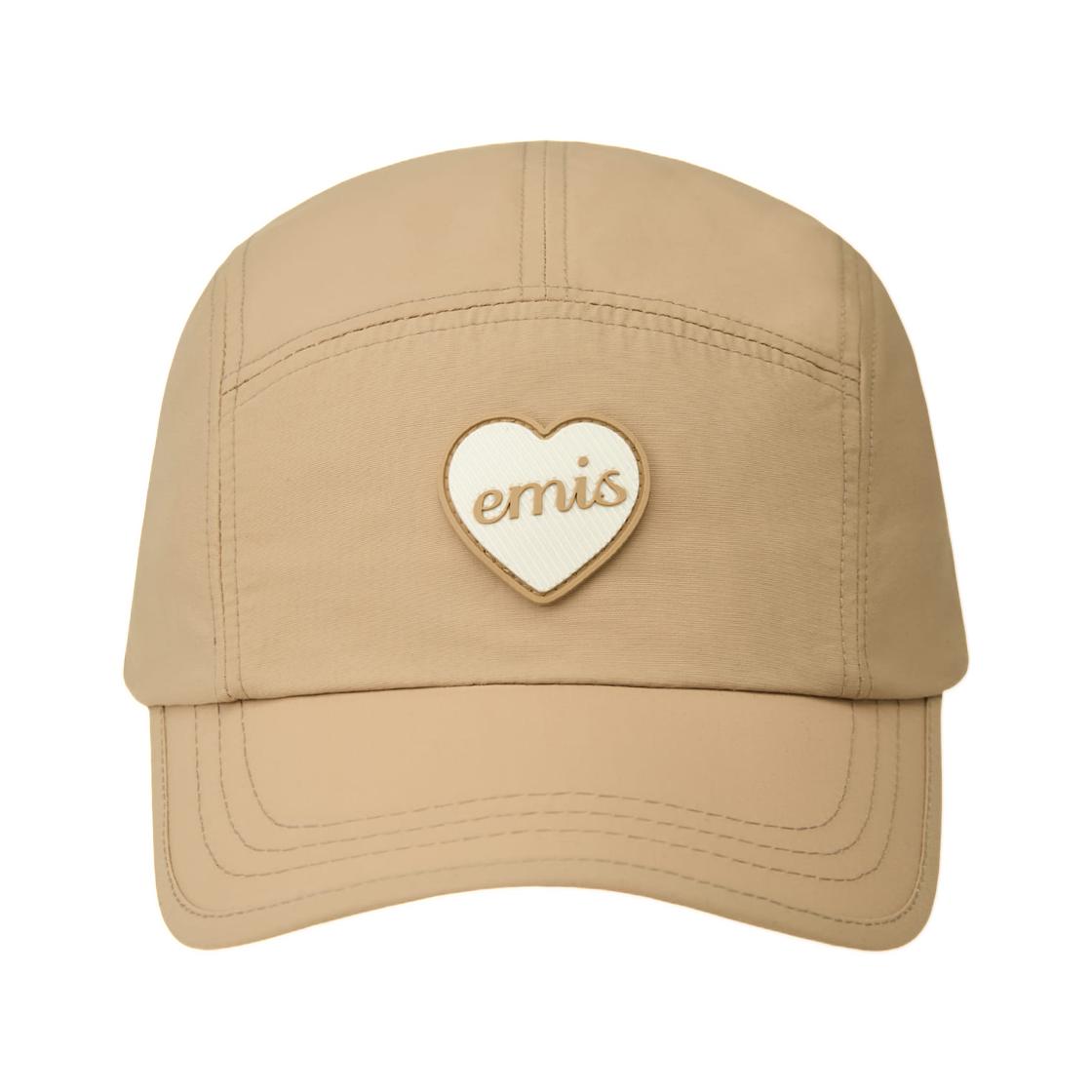 EMIS Heart Rubber Patch Camp Cap Beige ONE SIZE