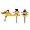 3Pcs Rail Stile Router Bits Roman Ogee Bit Woodworking Groove Tongue Milling Tool 14in Shank