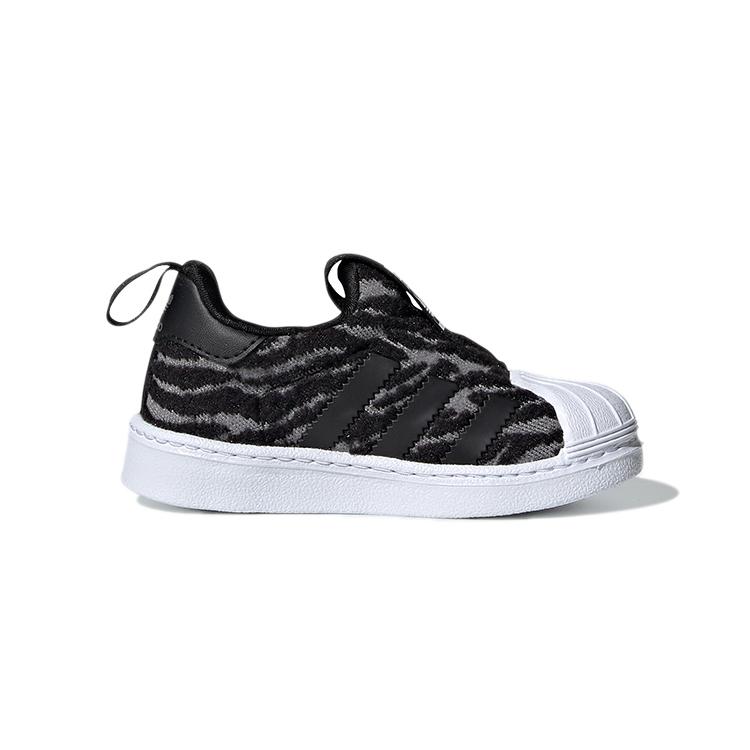 Adidas Originals 360 I Slip Resistant Low top Skateboard Shoes Black Gray Infant And Toddler EE6277