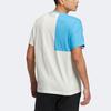 adidas Neo Colorblock Letter Print Sports T-Shirt Men Tops Blue White HS8826