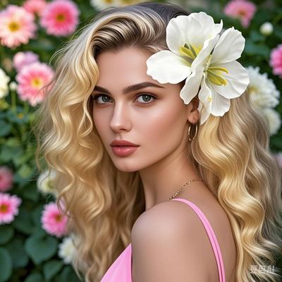 AWAYTR Simulierte Orchideen Haarnadeln Böhmen Rosa Blume Haarspange Für Frauen Sommer Reise Küstenfoto Haarnadel Seitenclip