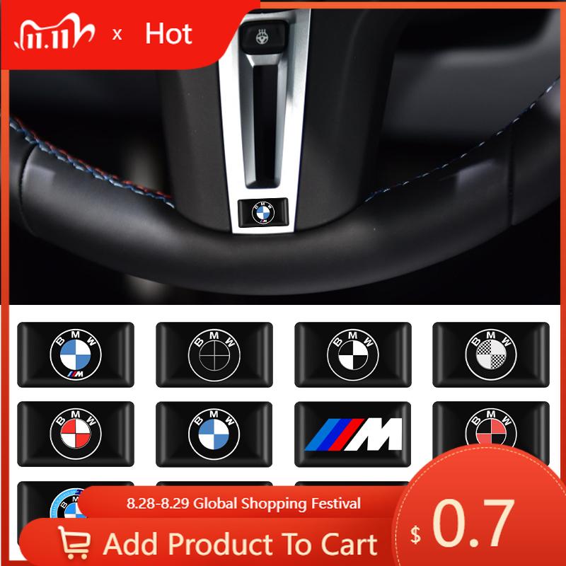 Car Sticker 10pcs 3D Epoxy Steering Wheel Decor Sticker Car Styling Interior Decals For BMW 50th Kith F30 F10 E90 E46 E60 E70 E3