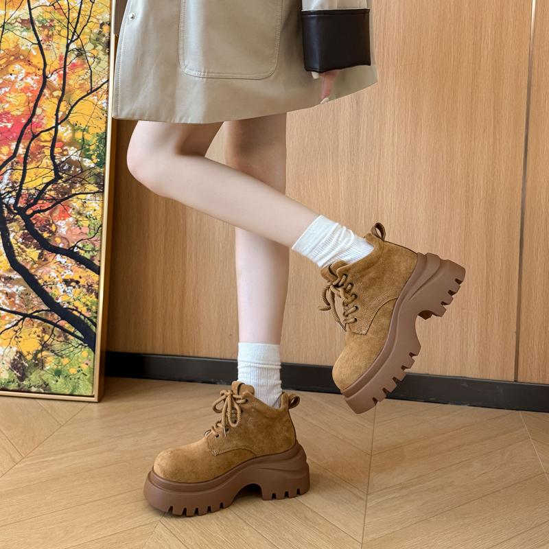 Fashion Platform Women Ankle Boots Designer Lace Up Sport Shoes Winter New 2025 Fashion Brand Women's Boots Walking boot