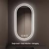 Smart Oval Wall-Mounted LED Makeup Vanity Mirror with Touch Screen