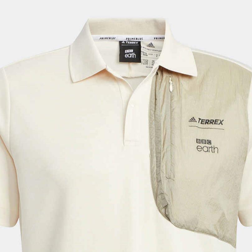 adidas Polo Shirts Men's White Polo Collar Moderate Other HE5228