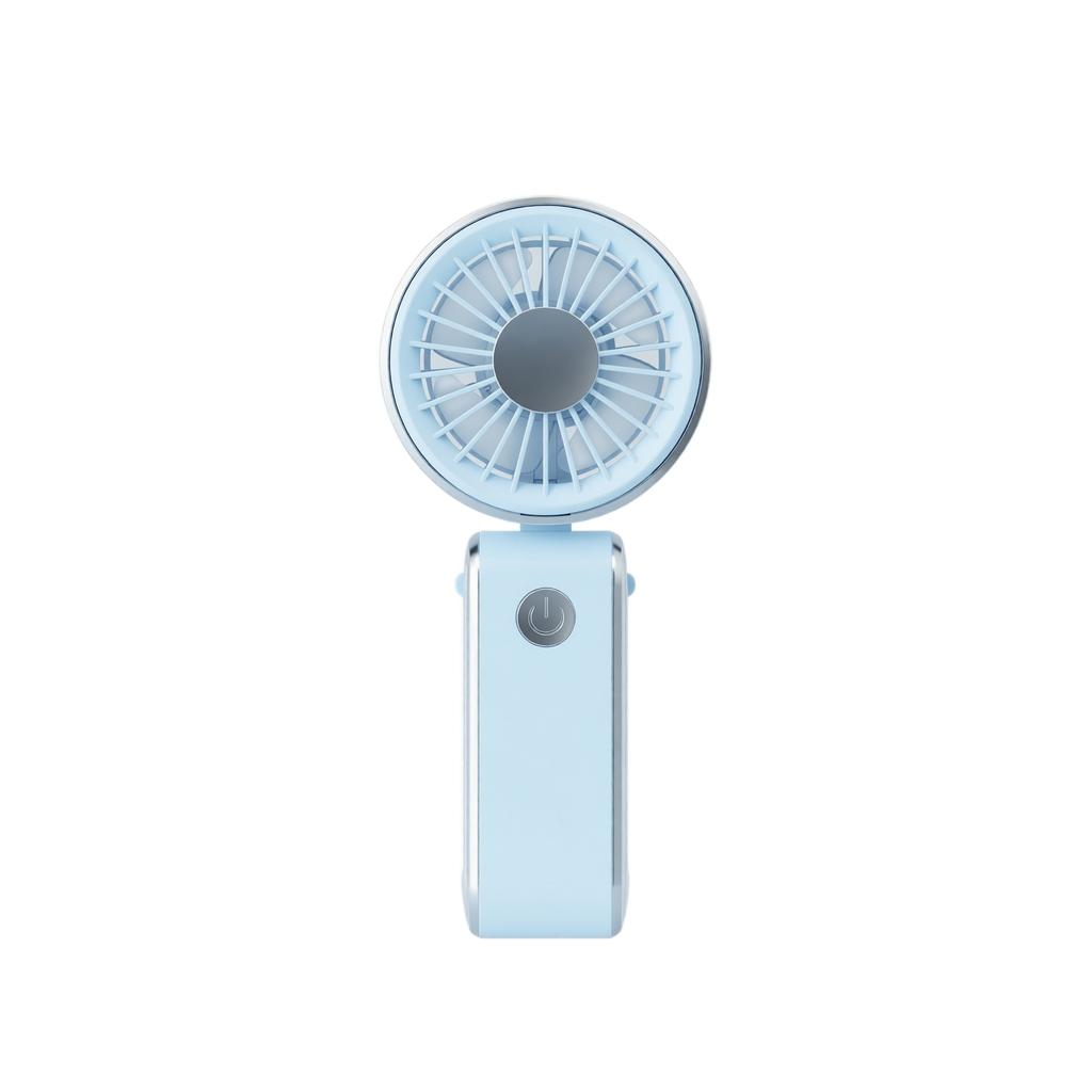 Portable Handheld Rechargeable Fan with 3 Adjustable Speed Settings and 1 to 3 Hours Battery Life Compact Design for Personal Use