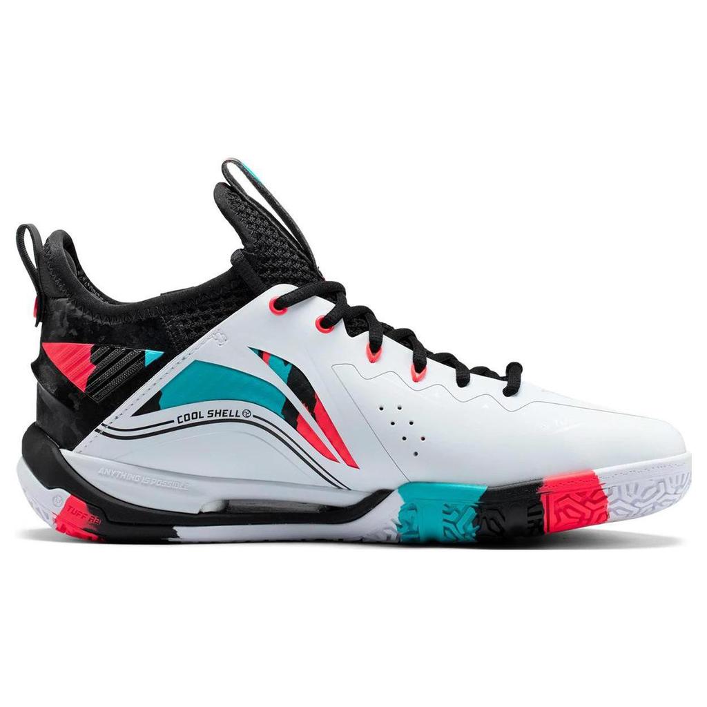 Li Ning Saga IIPro 2 Pro Antidérapantes, Résistantes à l'abrasion, Respirantes Mi-hautes Chaussures de Badminton Unisexe AYAT003-2