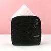 Mini Cosmetic Bag Heart Pattern Zipper Closure Portable Sanitary Napkin Storage Pouch Faux Leather Phone Jewelry Lipstick Keys Organizer Makeup Bag