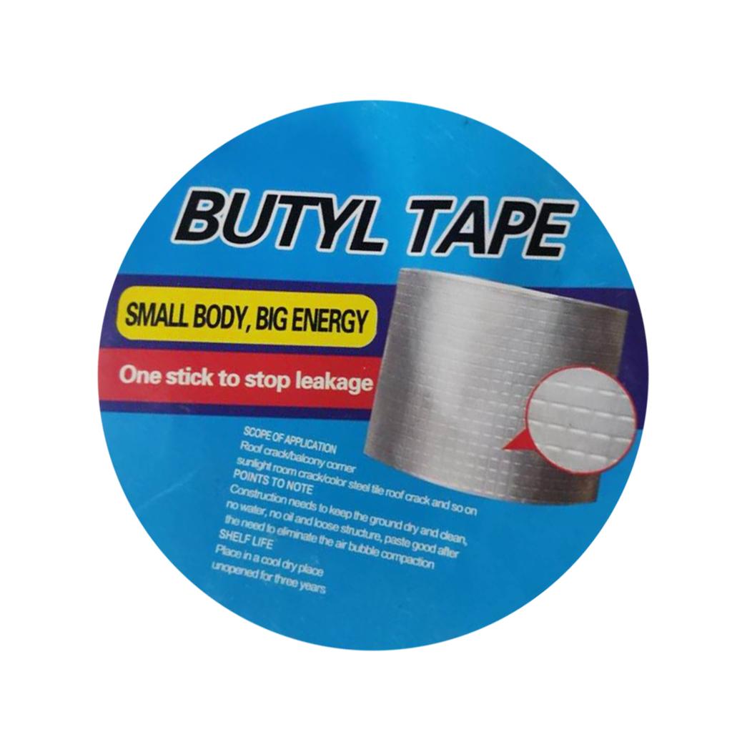 1 Roll Butyl Tape Waterproof Aluminum Foil Tape Leakproof Sealant Tape Caulking Material for