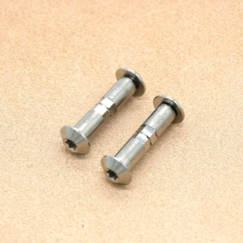TC4 Titanium Alloy Turning Point Screw, Bicycle Rear Shock Absorber, Fixing Screw 2pcs  Titanium