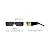 Balenciaga UV Protection Stylish Avant-Garde Rectangular Sunglasses Unisex Sunglasses Black BB0096S001