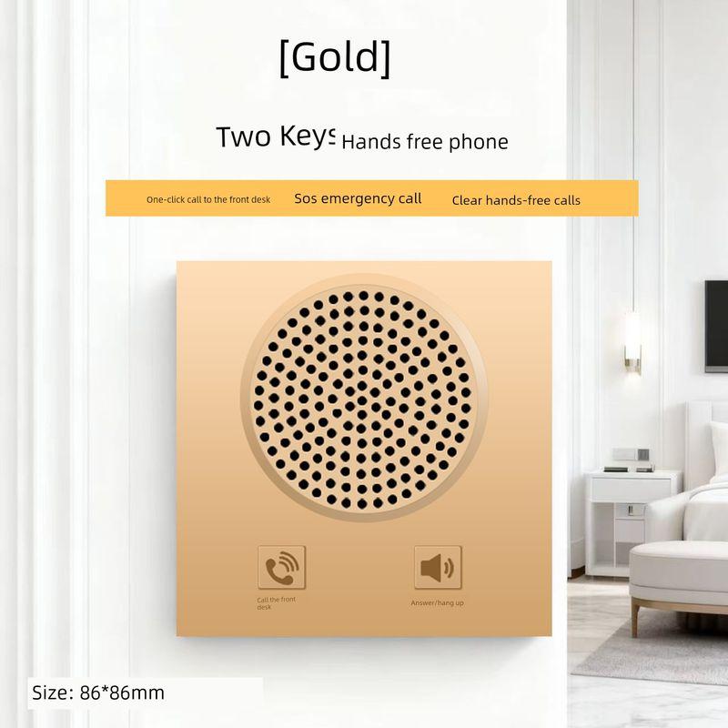 Telefon de perete încastrat pentru hotel, tip 86, cu apelare rapidă printr-o singură atingere, difuzor hands-free de înaltă definiție, apelator de urgență dedicat pentru spitale și școli