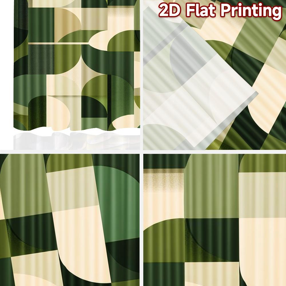 2D flat Photography Backdrop Tapestry Geometric Green Shapes 100% Polyester Anniversary for Suitable for indoor celebrations