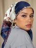 Fashion 90cm Square Silk Scarves Women Hijab Satin Print Kerchief Femme Head Scarf Foulard Bandana Beach Pareo Shawl Wrap Hijab