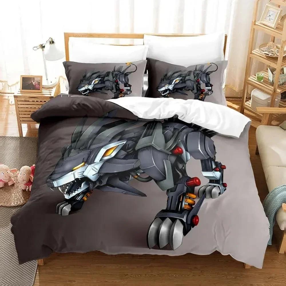 

3D Cartoons Zoids New Century Printed Bed Set Duvet Cover Pillowcase Bedding Set Linen Sheet Quilt Cover Full Queen King Size EU Single(135*200cm)3pcs