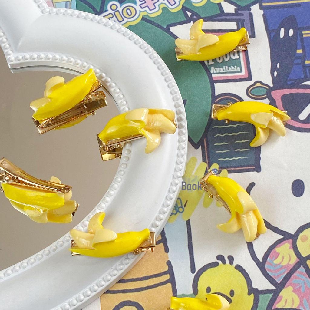 Creative Cartoon Banana Hairpin - Cute & Playful for Girls