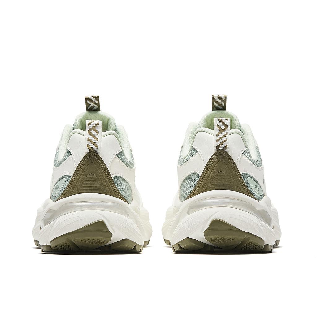 Anta Cushioning, Wear Resistant Casual Shoes Women's Ivory White/Ice Blue Green/Forest Green 922618802-3