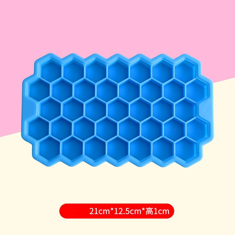 Honeycomb Ice Cube Tray Reusable Silicone Ice Cube Mold BPA Free Ice Maker with Removable Lid for Easy Release