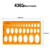 Multi-Function Drawing Template Ruler for Circles, Ellipses, Furniture, Architecture, Geometry, Mathematics, and Interior Design.