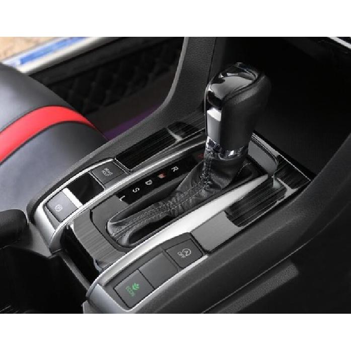 For Honda Civic 2016-2021 Black Titanium Center Console Gear Shift Panel 3pcs