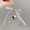 Fashionable Bows Tie Ribbon Keychain Imitation Pearls Beaded Bowknot Keyring Colorful Butterfly Knot Key Chain Ornament