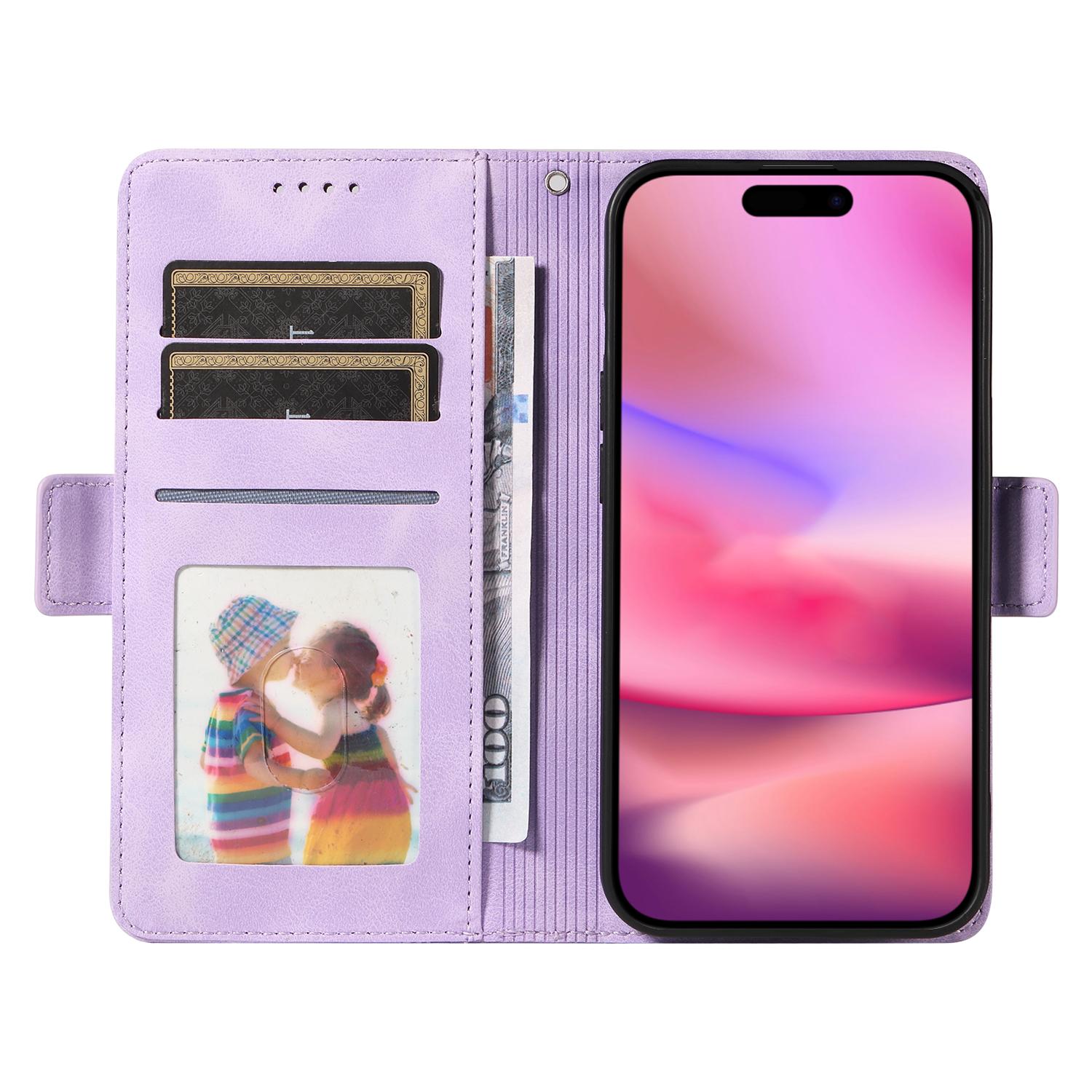 

For iPhone 16 Case Rhombus Starry Wallet Stand Leather Phone Cover