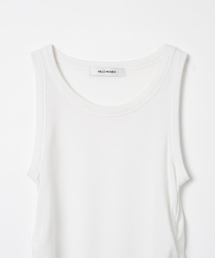 MILLO WOMEN Ruffle Sleeveless Top [Ivory]