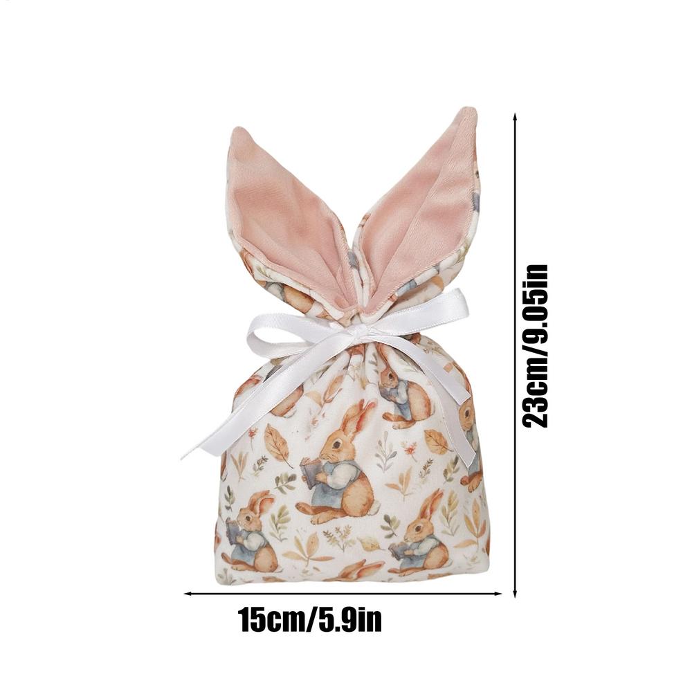 

Easter Candy Bags 10 Pieces Bunny Ear Drawstring Treat Bags Goody Favor Bags for Party Holiday Birthday Wedding Family Gathering 10pcs синій