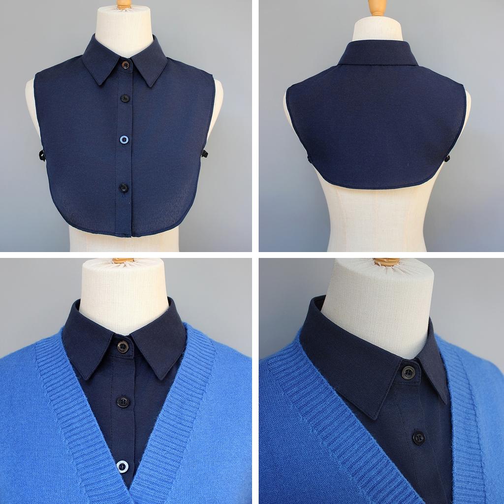 One  Blend False Collar Made of Oxford Fabric, Comfortable and Breathable, Practical, Versatile for Ladies, Available In M