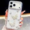 Handmade Sparkly Diamond Butterfly Swarm IMD Phone Case, Compatible with iPhone 13,iPhone 14,iPhone 15,iPhone 16,iPhone 17 Series