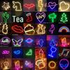Cross-Border LED Neon Lights: Butterfly, Alien, Lightning, Cloud Shapes - Decorative Night Atmosphere Lighting
