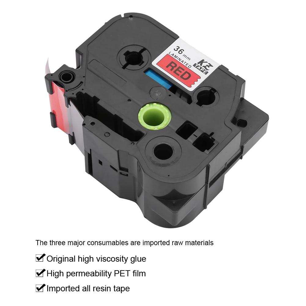 36mm Etikettendrucker Laminiertes Etikettenband Passend für   PT-9700PC PT-9800PCN PT-3600