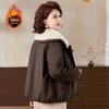 Mom's Stylish 2025 Lamb Wool Padded Jacket: Elegant Lapel Design for Middle-Aged and Elderly Women