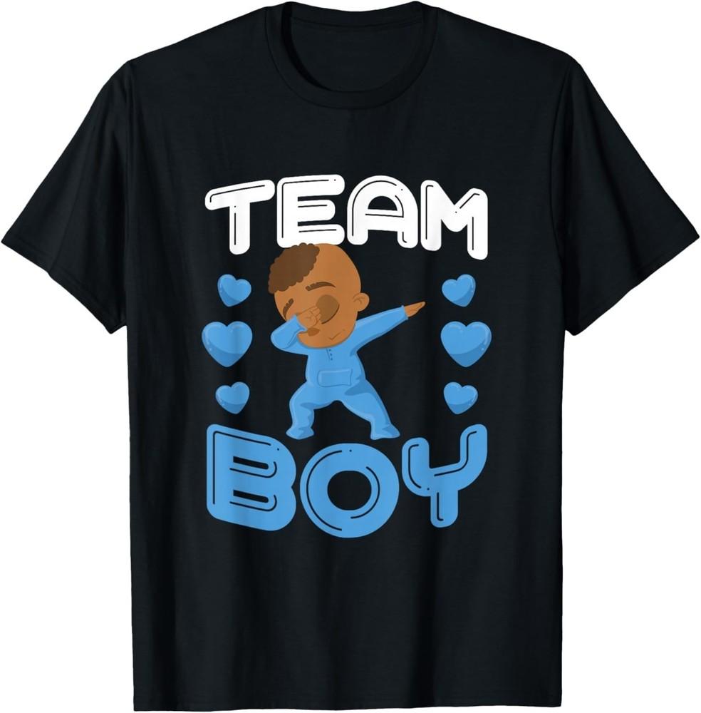 Cool Team Boy Gender Reveal Dabbing Black Baby It's A Boy T-Shirt