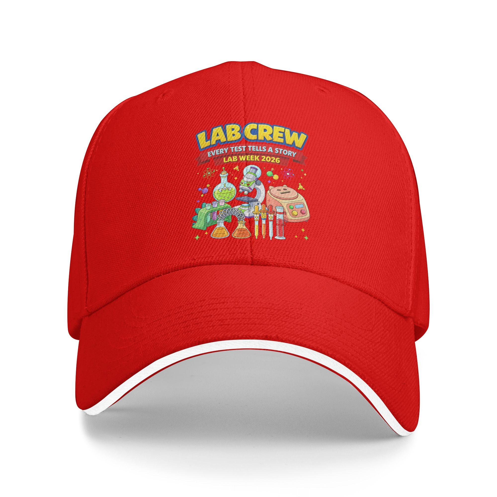 Lab Crew Science Team Medical Tech Lab Week Appreciation Baseball Cap Hiking Fishing Sun Trucker Hat Unisex Print Baseball Caps As Picture
