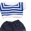 2 Pack Mini Doll Apparel for 6 Inch Dolls, Striped Shorts and Top Set