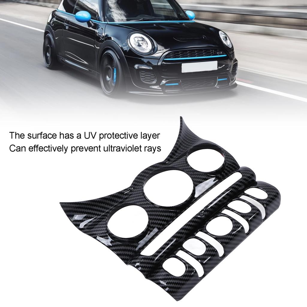 Car Air Conditioning CD Panel Cover Trims Frame 6.5in AC CD Panel Sticker Carbon Fiber For Mini Cooper F55 F56 F57 2014-2025