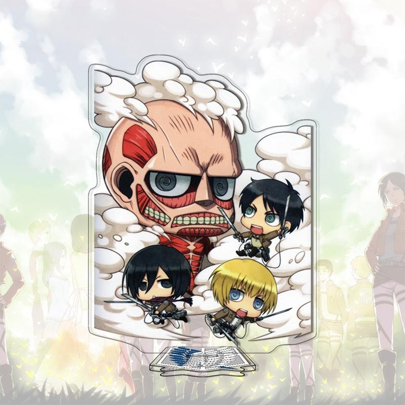 Atak na tytana akrylowy stojak zabawki modele Cosplay Anime figurka dekoracja stojaka figurka kolekcjonerska