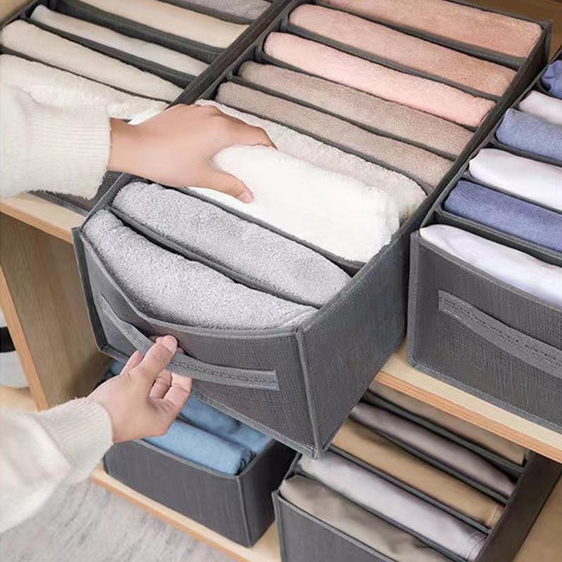 Jeans and Clothing Storage Box With Compartments