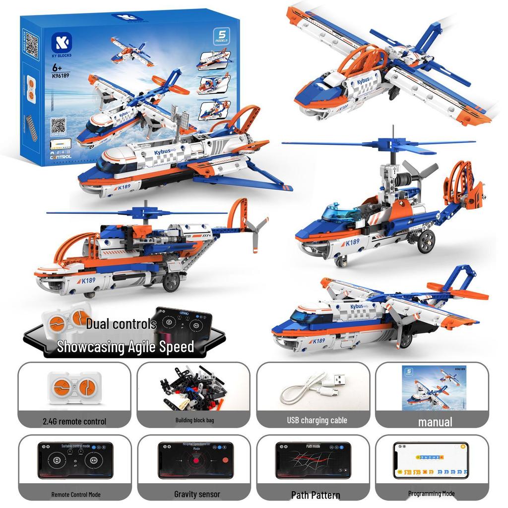 5-in-1 Remote Control Wall-E Robot Building Kit, Compatible with Lego, for Electric Science Education