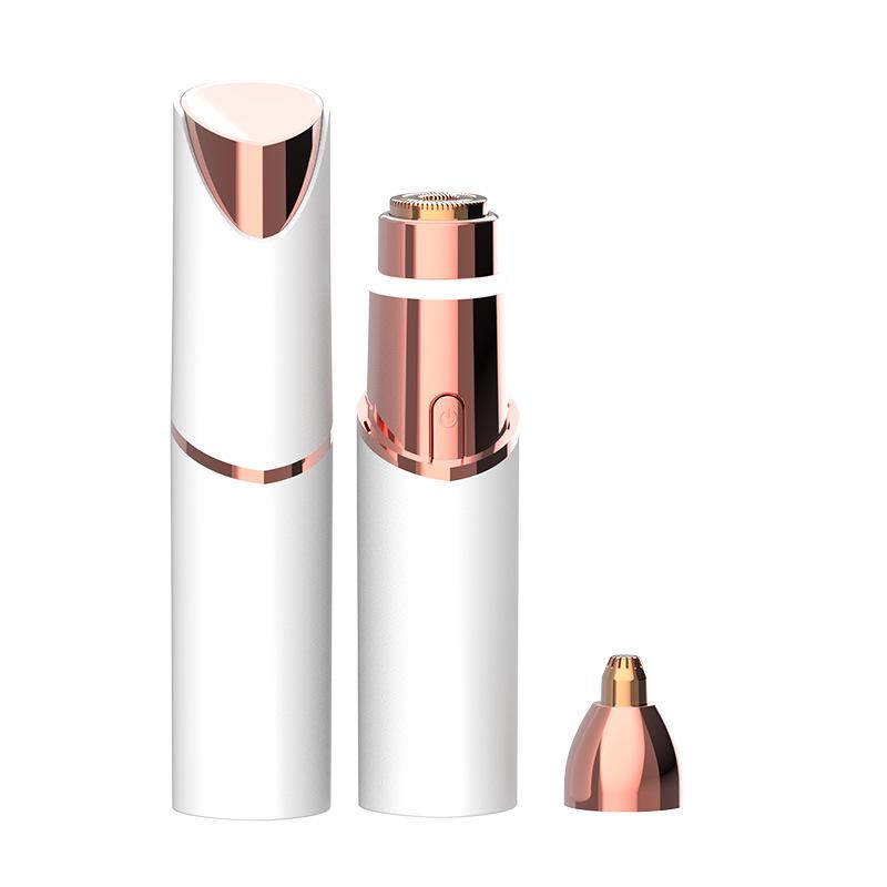 2-in-1 Electric Lipstick Shaver  USB Rechargeable Nose/Eyebrow Trimmer Epilator Rechargeable