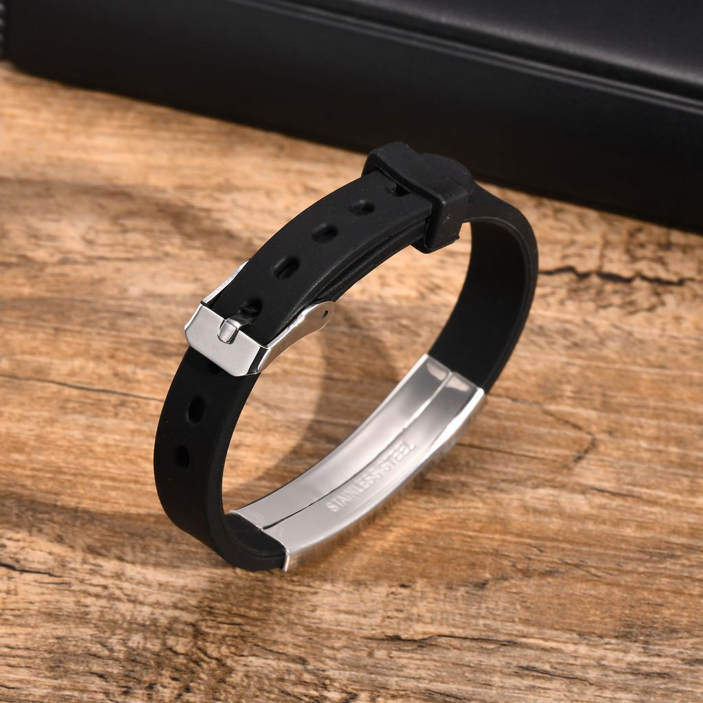 Vnox Free Personalized Autism ID Bracelets for Teens Girls Boys, Colored Puzzle Soft Silicone Bracelets, Cutom Contact Name ICE